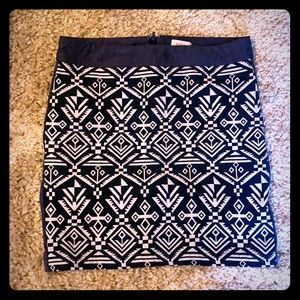Geo print mini skirt